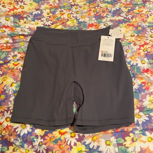 Women's Blue High-Waisted Shorts - Picture 2 of 3